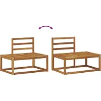 vidaXL Buiten bank set 2 st Naturel Massief Acacia Hout