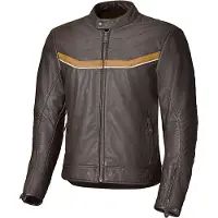 Held Heyden Bruin Beige Leren Motorjas Maat 52