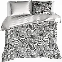De Witte Lietaer Dekbedovertrek Zebra Cream Flanel-200 x 200 / 220 cm | 2-Persoons