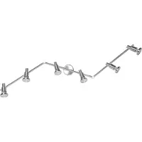 Osram plafondspot, zilver, metaal 6-lamps GU10-LED 2.700 K, chroom / zilver, Aluminium