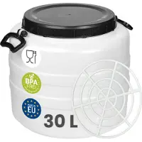 Garronda 30L met Persring - Vat met wijde hals - Kuilvoer in vat – Bagagetrommel – Gistingsvat – Gistingscontainer – Voerton