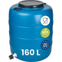Garronda 160L Met Kraan – Vat met wijde hals - Kuilvoer in vat – Bagagetrommel – Gistingsvat – Gistingscontainer – Voerton