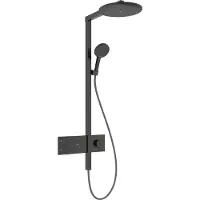 Hansgrohe Raindance Alive S douchekolom 300, 1 straal, EcoSmart, met ShowerSelect Comfort, geborsteld zwart chroom