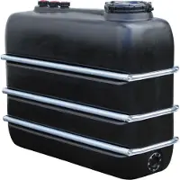 Graf ruimtebesparende tank 2000 L zwart van voedselveilig PE