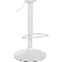 CLP Vervangend frame voor barkruk 10 x 10 cm gatenafstand, in hoogte verstelbaar, met voetsteun wit