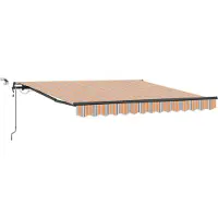 vidaXL Uitschuifbare luifel Meerkleurig 350 x 250 cm Polyester