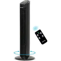Auronic Torenventilator - Staande Ventilator met Afstandsbediening - Timer - 50W - 45dB - 74cm - Zwart