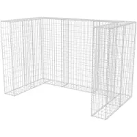 vidaXL Schanskorf dubbele vuilnisbak ombouw 180x100x120 cm staal