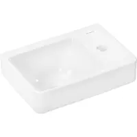 Hansgrohe Xelu Q - fontein - met planchet rechts - 360/250 - met kraangat - zonder overloop - wit