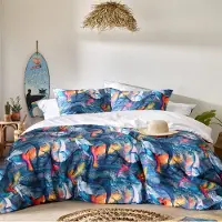 De Witte Lietaer Dekbedovertrek Whales Deep Blue Percal-260 x 200 / 220 / 240 cm | Extra Breed