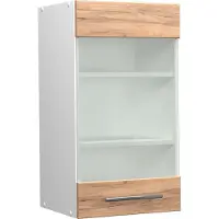 Vicco Fame-Line Glazen keukenkast – 40 cm Krachtige eik goud