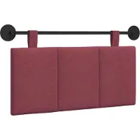 vidaXL Hangend hoofdbord Wijnrood Stof