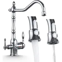 ARI Retro Keukenkraan Chroom 3-weg met Waterfilteraansluiting