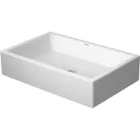 Duravit Wastafel H13xD38cm 0 kraangaten rechthoek Keramiek Wit