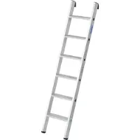 Krause enkele ladder, TRBS 2121-2, werkhoogte 2700 mm, 6 antisliptreden met profiel T 80 mm, voetdoppen, aluminium