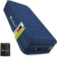 Juskys Zelfopblaasbaar Luchtbed Sapri M - Blauw - 191 x 91 x 44 cm - Incl. Opbergtas