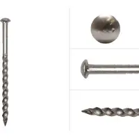 Wovar Bolkop schroefnagels RVS 3.2 x 55 mm | Doos 185 Stuks