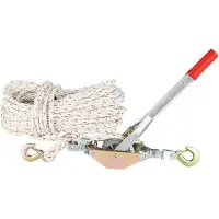 Vevor Handhefboomtakel 0,75 ton laadvermogen Handlier 30,48 m polyester touwketting Lier 665 x 80 x 200 mm Handkatrol 42,9 cm handvatlengte Katrol Terugslagbloktakel Takels