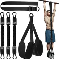 INF Pull up band / Trainingsband pull ups - Pull up hulpmiddel voor krachttraining fitness zwart 300 lbs