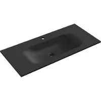 Mexen Vela wastafel verzonken in het blad 101 x 46,5 cm, zwart mat - 25231071