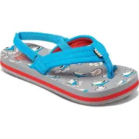 Reef Little Ahi - Slippers - Gewatteerde banden - Lichtblauw - Grijs - Wit - Rood