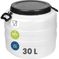 Garronda 30L Vat met wijde hals - Kuilvoer in vat – Bagagetrommel – Gistingsvat – Gistingscontainer – Voerton