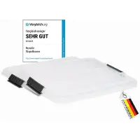 Novaliv 2x vervangingsdeksels 27 liter met clipsluiting 46,5x36,5 cm Transparant