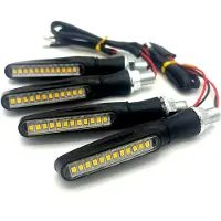 HomeShopXL HSXL - 4 stuks LED Motor Richtingaanwijzers Dynamisch - Motorknipperlichten - Universeel - Buigbaar - Dynamische -Knipperlichten - Knipperlampen - Ingebouwd relais - IP68 - BPK