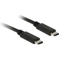 DeLOCK 83673 USB-C-kabel USB 2.0 USB-C stekker, USB-C stekker 1.00 m Zwart