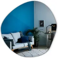 Coloray Spiegel - Spiegel Onregelmatig - 76 cm x 77 cm - Spiegel Met Onregelmatige Vorm - Slaapkamerspiegel - Asymmetrische Spiegel - Spiegel Asymmetrisch - Minimalistische Wandspiegel