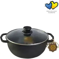 Spies Online Gietijzeren Braadpan - 5 Liter - Geschikt Voor Inductie - Glazen Deksel - Braadpan Gietijzer - Pannen - kookpan - Pannenset - Cadeau - PFAS vrij - Mat Zwart