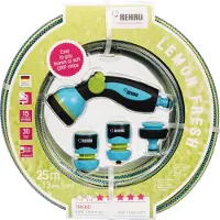Rehau tuinslangset Cool Touch lemon 1/2" 25 meter rol - incl. Spuitpistool 7 standen