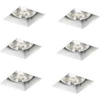 QAZQA Set van 6 inbouwspots wit GU10 70mm Trimless - Oneon