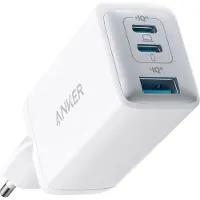 Anker -oplader 735 (Nano II 65W) Wit, USB-C-oplader, PPS 3-poorts compacte opvouwbare snellader