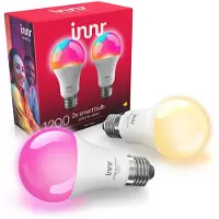 Innr Zigbee E27 LED lamp - geschikt voor Philips Hue - smart bulb - wit en gekleurd licht - geeft 50% meer licht - slimme lamp - dimbaar - 1210 lumen - 2 pack