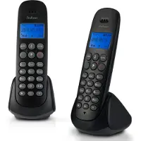 Profoon PDX-320 DECT telefoon - 2 handposten - Telefoonboek met ruimte voor 50 nummers - Zwart