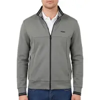HUGO BOSS Boss Green Vest grijs zwarte opstaande kraag effen