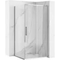 REA Rapid Slide Chrom 120X90 - 195 cm - Douchecabine - Rechthoek - Chroom