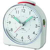 TFA-Dostmann 60.1513.02 - Wekker - Analoog - Radiogestuurde tijdsaanduiding - Stil uurwerk "Sweep" - Alarm - Snooze - Kunststof - Lichtgevende wijzers - Schermverlichting - Wit