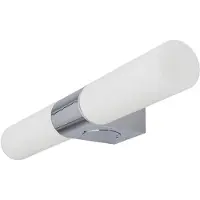 LINDBY Wandlamp ZIVA, dimbaar, chroom / zilver, Badkamer, metaal, Modern, Wandlamp