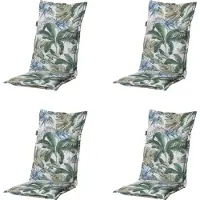 Madison tuinstoelkussen hoge rug bliss blue ca. 123x50 cm set van 4