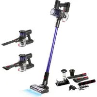 Primo PR511SV 3-in-1 BLDC Steelstofzuiger Draadloos - Stofzuiger zonder zak - Kruimelzuiger - Max power 20 kPa - Blauw/Rood