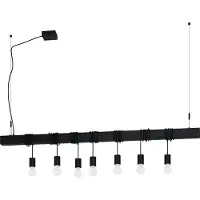 Eglo 7 Lichts Hanglamp Townshend B Zwart Eettafel