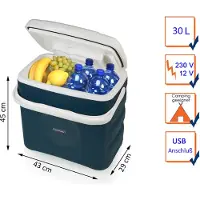 Campart CB-8630 - Koelbox 30 Liter - Thermo-elektrisch - 12V Autolader 230V Stopcontact - Koelt en verwarmd