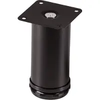 Sotech 4 stuks meubelpoot Jimmy, zwart rond, diameter: 50 mm, hoogte: 120 mm verstelbaar