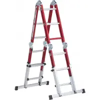 Altrex Vouwladder Varitrex-do-it-all - 4 X 3 Sporten - Werkhoogte 4.30m - Met Aluminium Platform