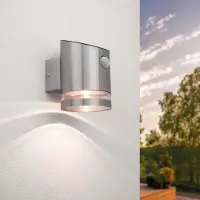 LEDVION - Solar LED Wandlamp Elara Incl. Sensor - 3000K - IP44 - RVS