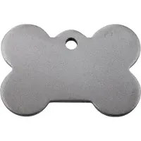 Red Dingo Hondenpenning titanium - maat M - bot 2.56 cm x 3.82 cm