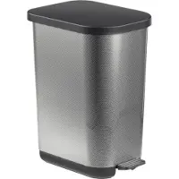 Rotho Orbe pedaalemmer - prullenbak 35L - BPA vrij - carbon grafix