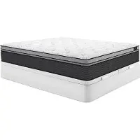 Vente-unique Witte bedbodem met opbergruimte van 180 x 200 cm + hybride pocketveringmatras en geïntegreerde topper van 30 cm dik - GAMIANI van YSMÉE